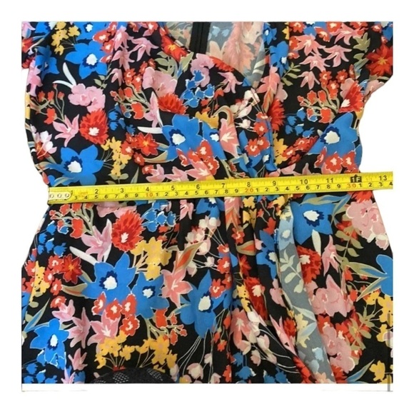 RESA Floral Wrap V-Neck Long Sleeve Mini Dress XS - Picture 9 of 11